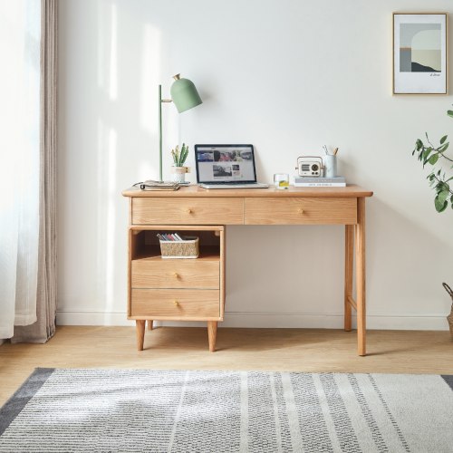 Desk with left side drawers top